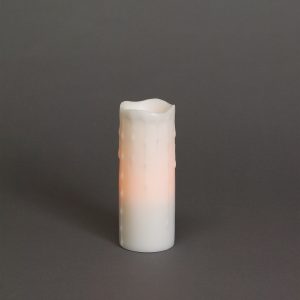 LED Wax Dripping Pillar Candle (Set of 3) 3"Dx8"H Wax/Plastic - 2 C Batteries Not Incld.