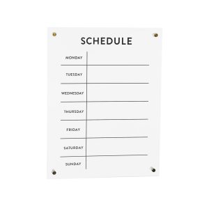 Weekly Wall Calendar 14.5" x 19"H Acrylic