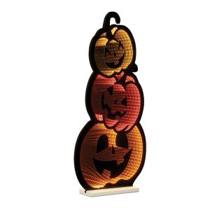 Triple Jack-o-Lantern Ekkolight 35.5"H Acrylic UL Plug