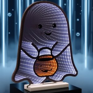 Ghost w/Candy Bucket Ekkolight 16"H Acrylic UL Plug