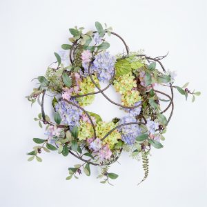 Hydrangea Wreath 22"D Cloth