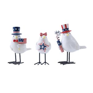 Americana Bird (Set of 3) 5.2 x 2.95 x 5.71