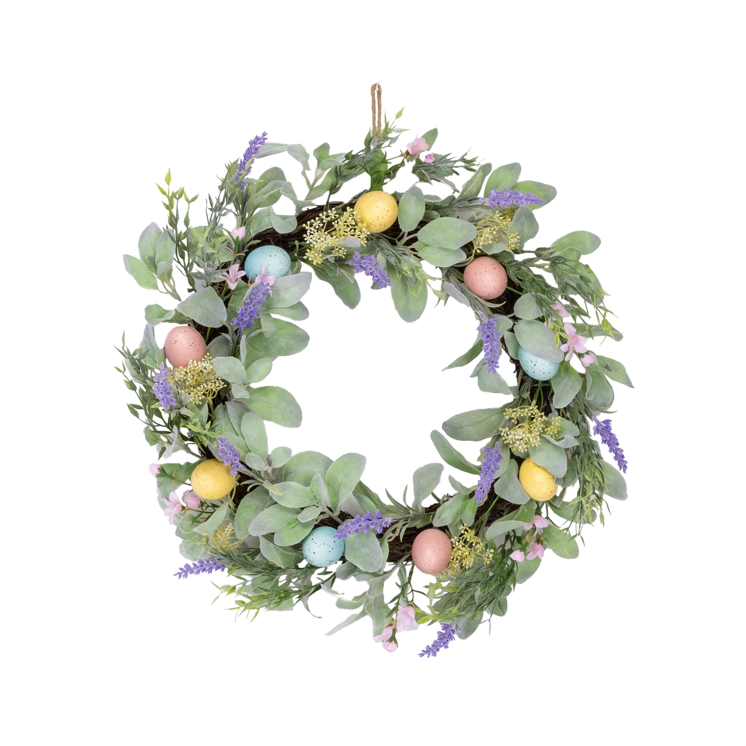 Daisy Egg Floral Wreath 22"D