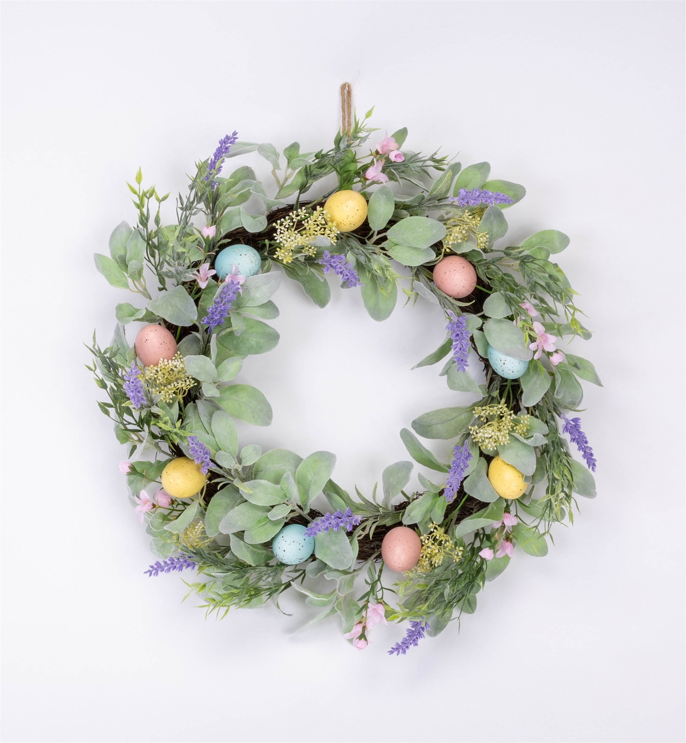 Daisy Egg Floral Wreath 22"D - Image 4