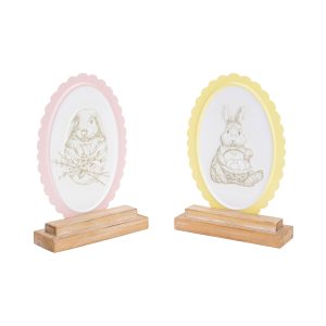 Bunny Embossed Tabletop Decor (Set of 2)