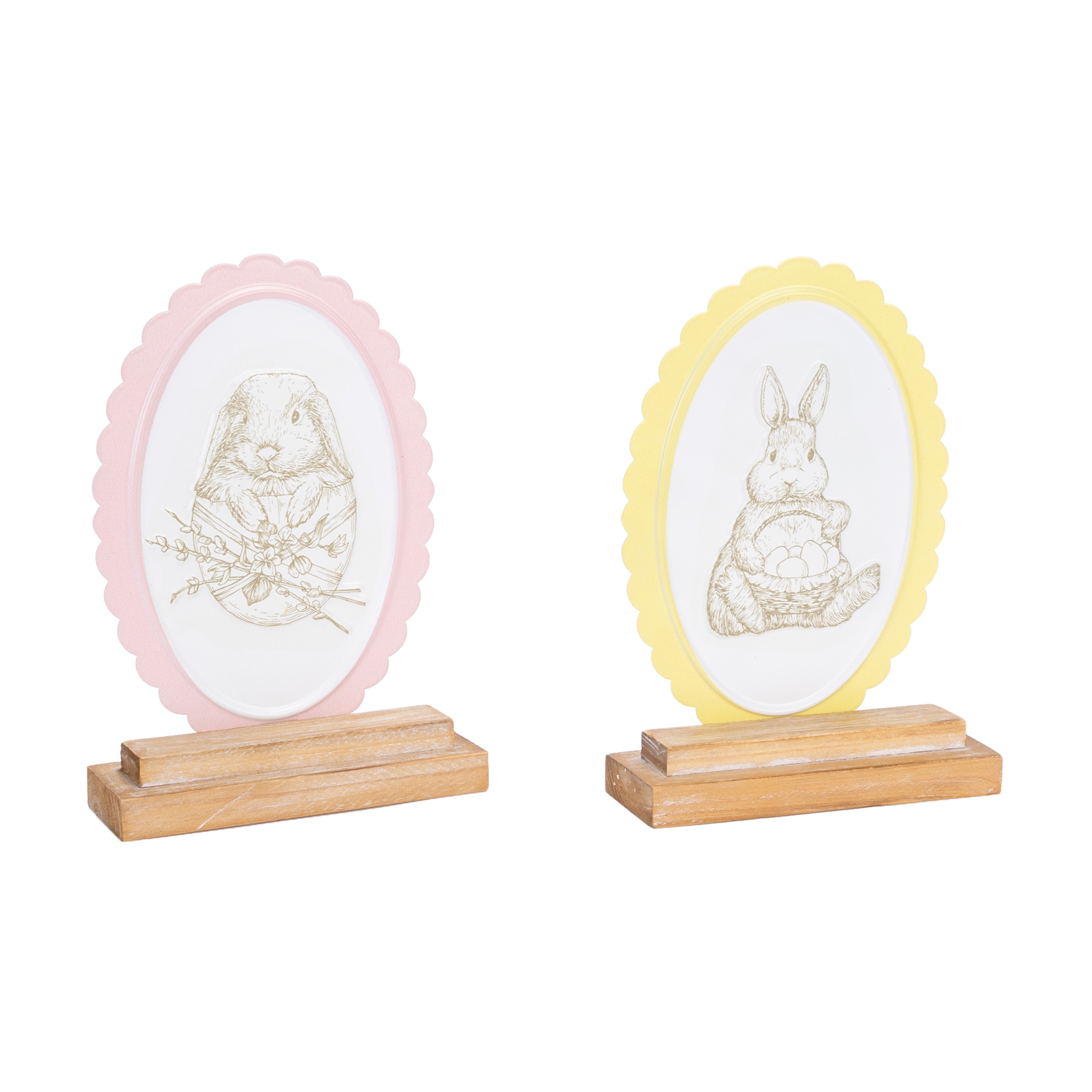 Bunny Embossed Tabletop Decor (Set of 2) - Image 4