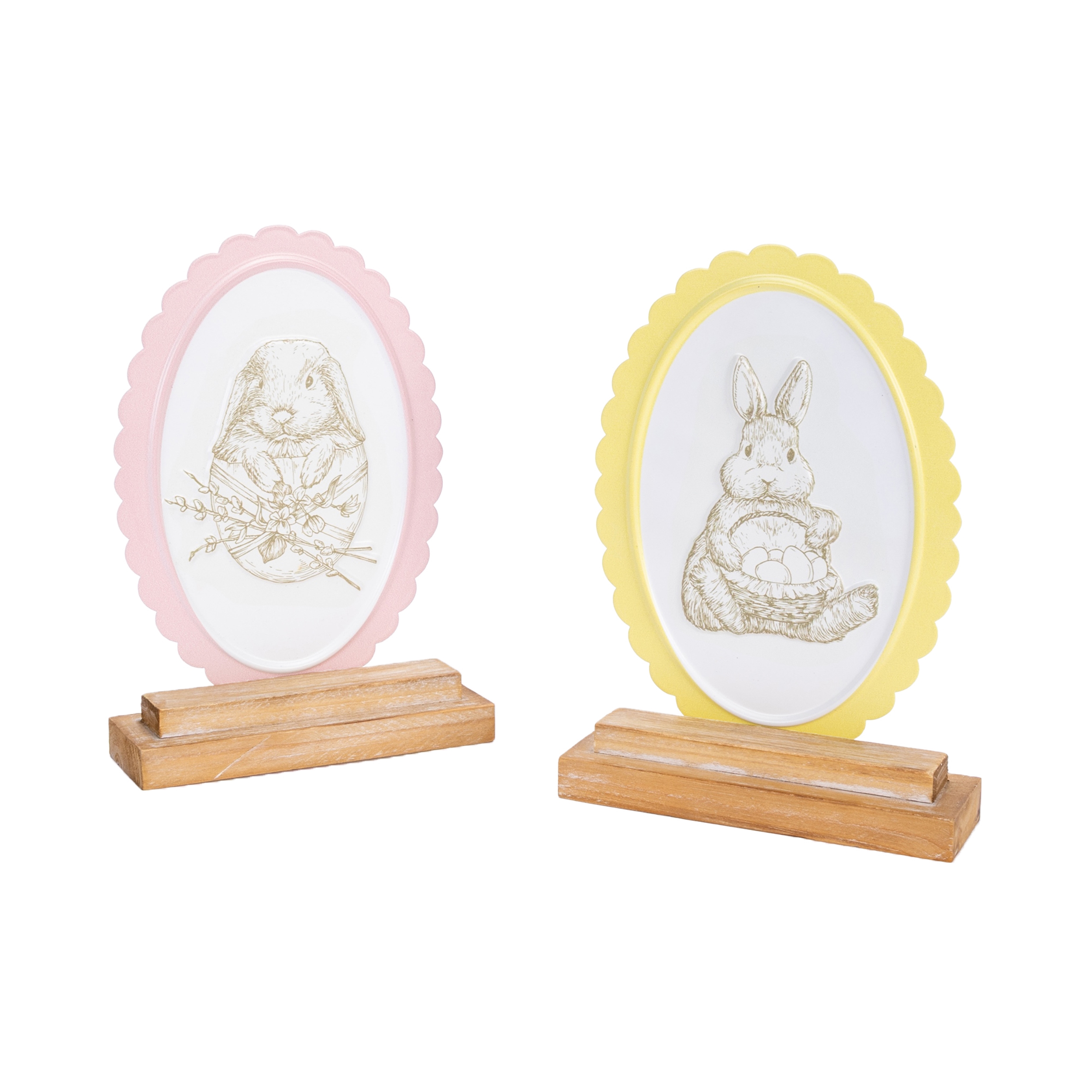 Bunny Embossed Tabletop Decor (Set of 2) - Image 5