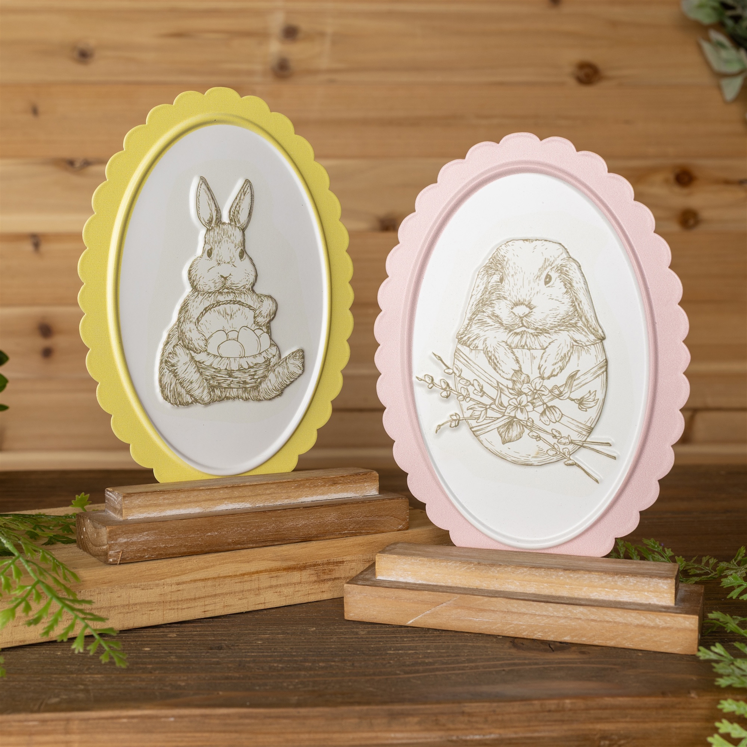 Bunny Embossed Tabletop Decor (Set of 2) - Image 3