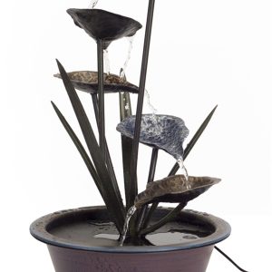 Lotus Leaf Fountain 22"H Metal