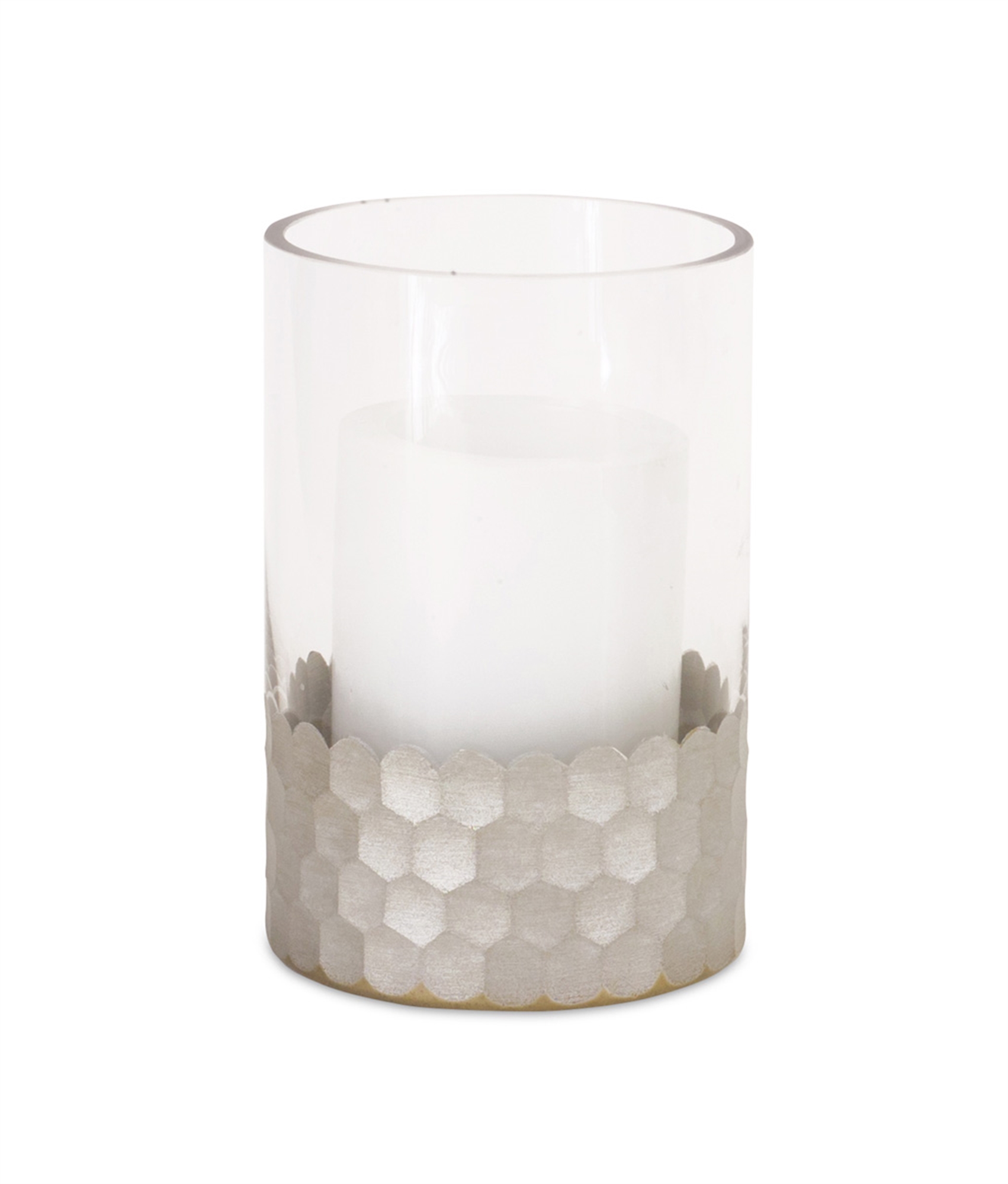 Candle Holder (Set of 2) 4"Dx6"H Glass - Image 2