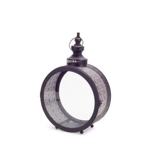 Lantern 17.5"H Metal/Glass