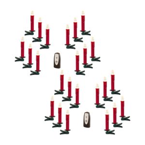 LED Clip On Taper Candle (Set of 24) 6.5"H Plastic