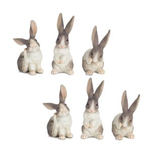 Rabbit (Set of 6) 6.5"H Resin