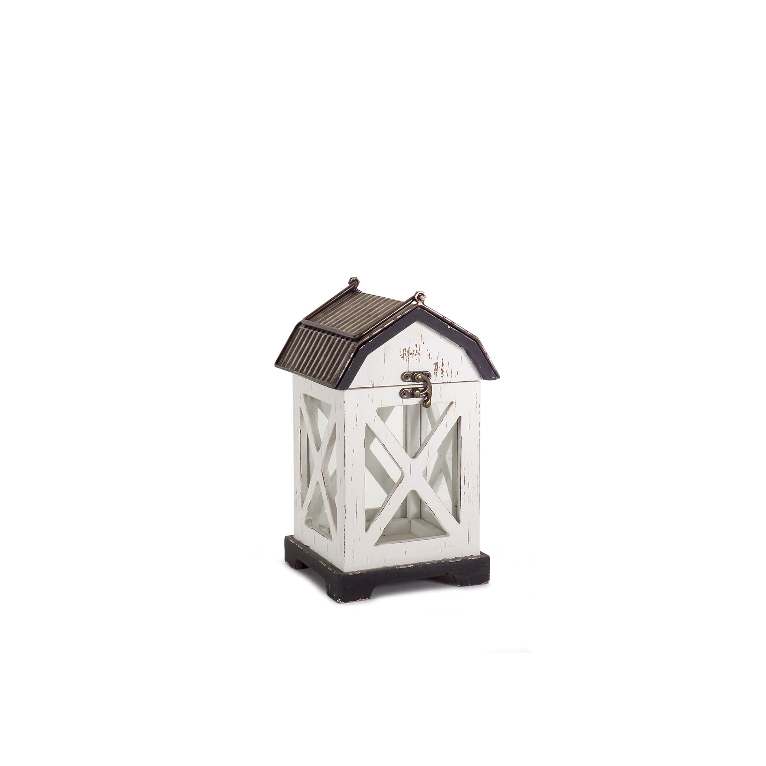 Barn Lantern (Set of 2) 10.5"H, 14.5"H Wood - Image 2