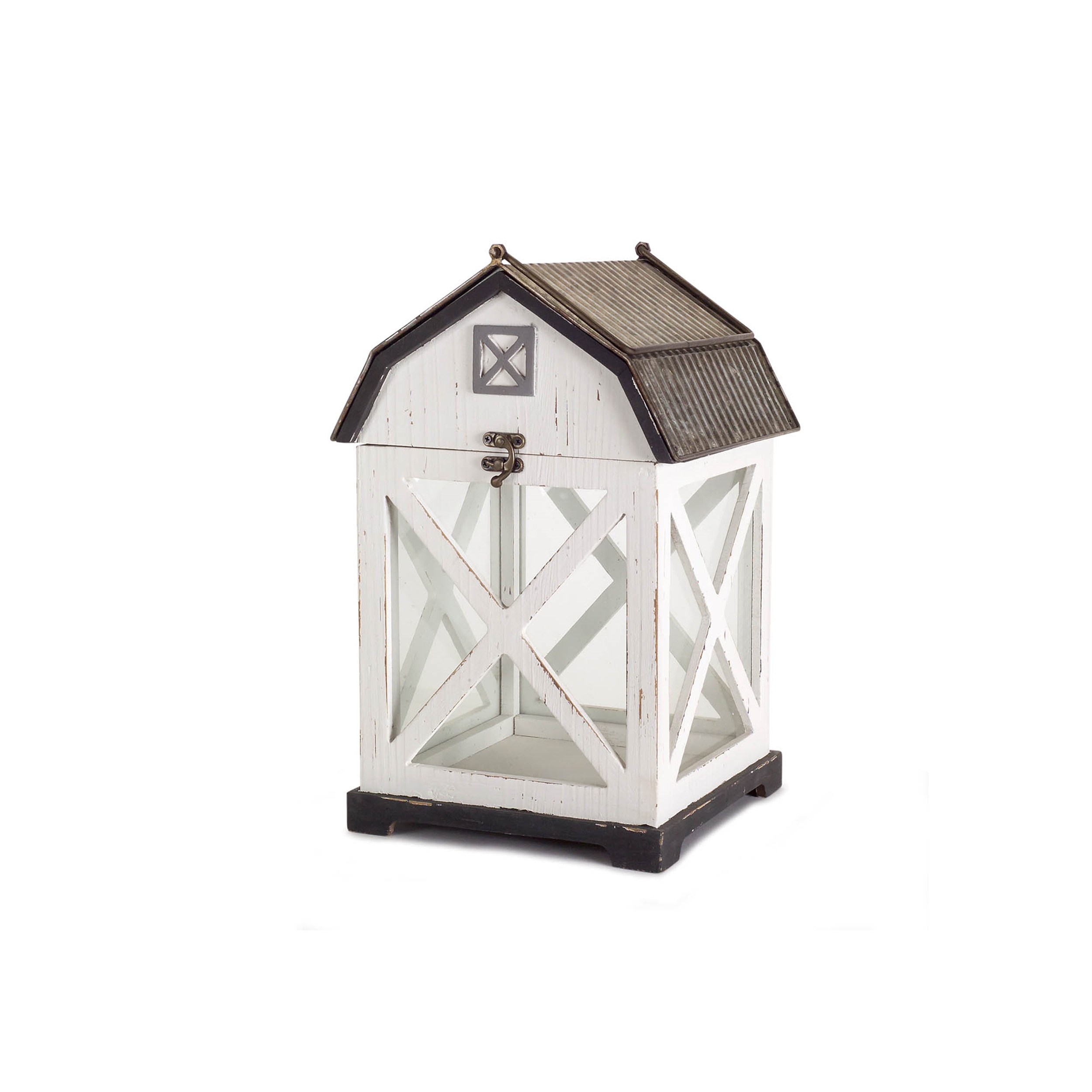 Barn Lantern (Set of 2) 10.5"H, 14.5"H Wood - Image 3