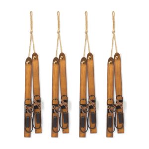 Ski Ornament (Set of 4) 30"H Wood