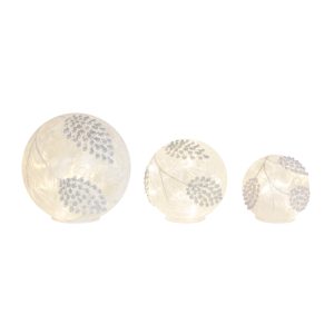 Pine Cone Globes/Timer (Set of 3) 4.5"H, 6"H, 8"H Glass