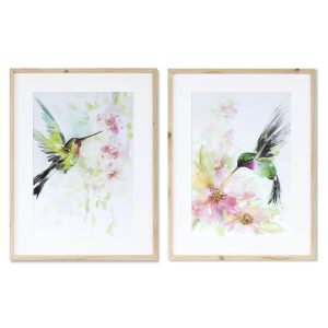 Hummingbird Watercolor (Set of 2) 15.25" x 19.75"H Wood/MDF