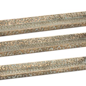 Tray (Set of 3) 21.5"L, 23.75"L, 26"L Metal