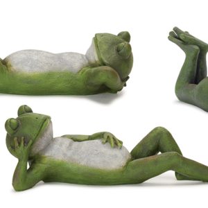 Frog (Set of 3) 14.75"W x 4.25"H Resin