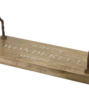 Wonderful World Swing (Rope Not Included) 23.5"L Wood/Iron