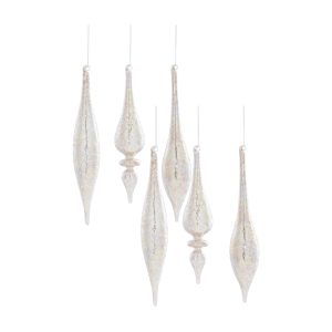 Drop Ornament (Set of 6) 9"H, 10"H, 10.25"H Glass
