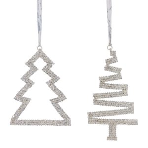 Jewel Tree (Set of 6) 4.75"H, 5.75"H Iron/Glass