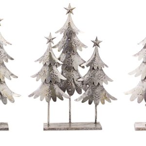 Tree and Deer (Set of 3) 15.5"L x 23.5"H, 15.25"L x 25.5"H Metal