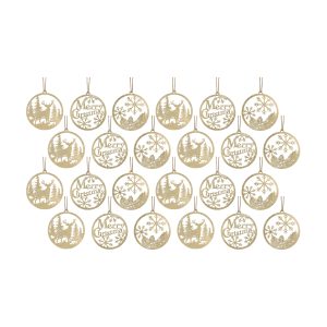 Ornament (Set of 24) 17.5"H Iron