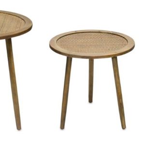 Accent Table (Set of 3) 16"D x 16"H, 20"D x 20"H, 24"D x 24"H Wood