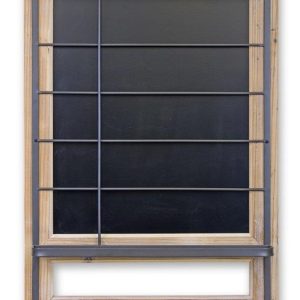 Blackboard w/Hooks 24.25"L x 34.25"H Wood/Metal