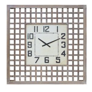 Clock 29.5"SQ Wood/MDF