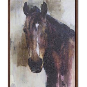Horse Canvas 23.75"L x 31.5"H Canvas/Wood