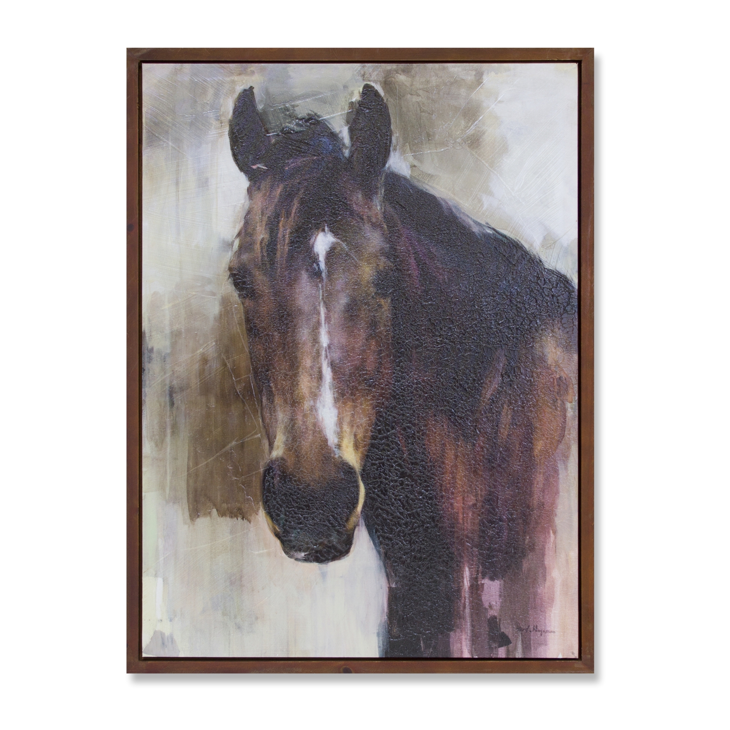 Horse Canvas 23.75"L x 31.5"H Canvas/Wood - Image 2