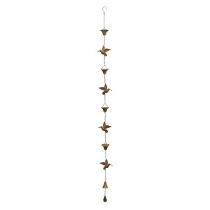 Hummingbird Rain Chain 69"L Iron