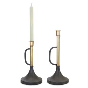Candle Holder (Set of 2) 9.25"H, 12"H Metal
