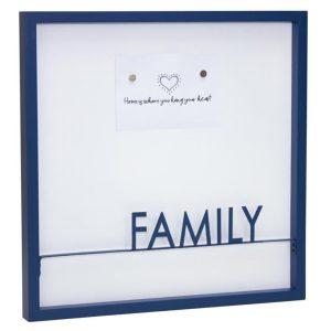 Family Memo Board 15.75"SQ MDF/Iron