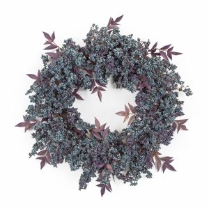 Mini Berry and Leaf Wreath 20"D Foam/Vine