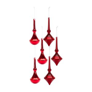 Drop Ornament (Set of 6) 10.5"H Glass