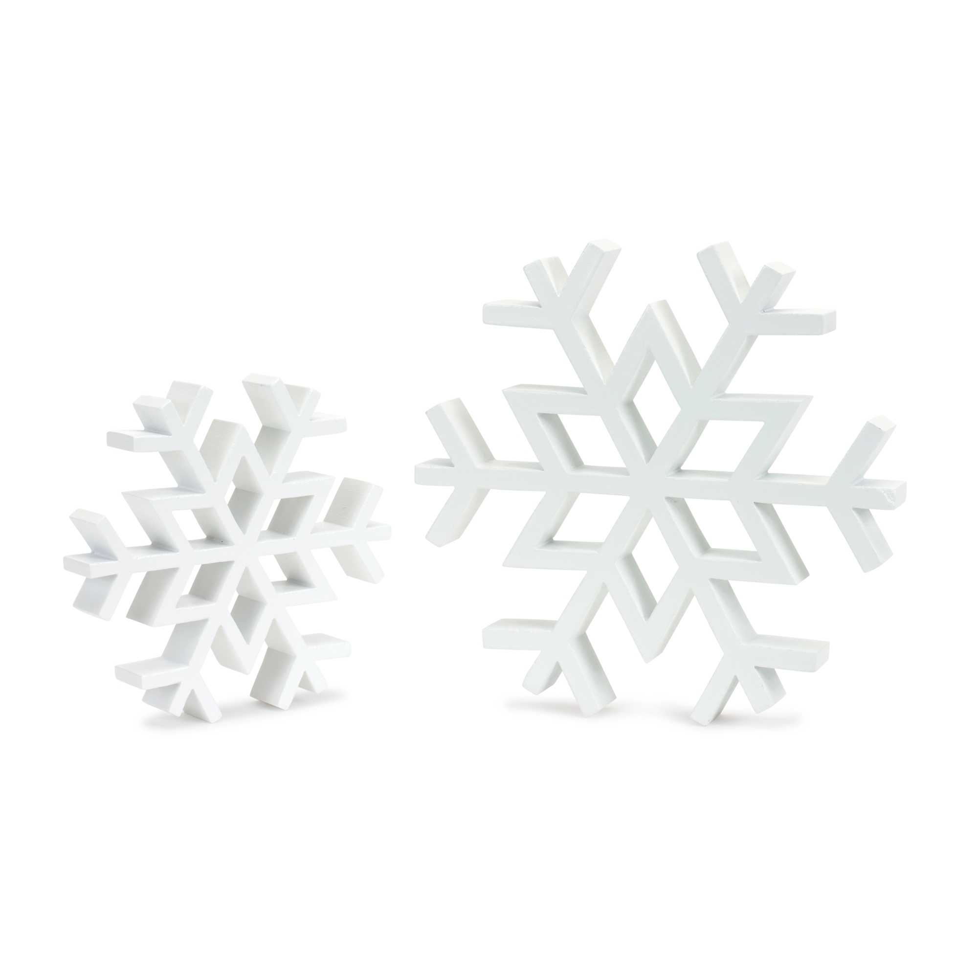 Snowflake (Set of 12) 6.5"H, 9.25"H Wood - Image 3