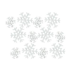 Snowflake (Set of 12) 6.5"H, 9.25"H Wood