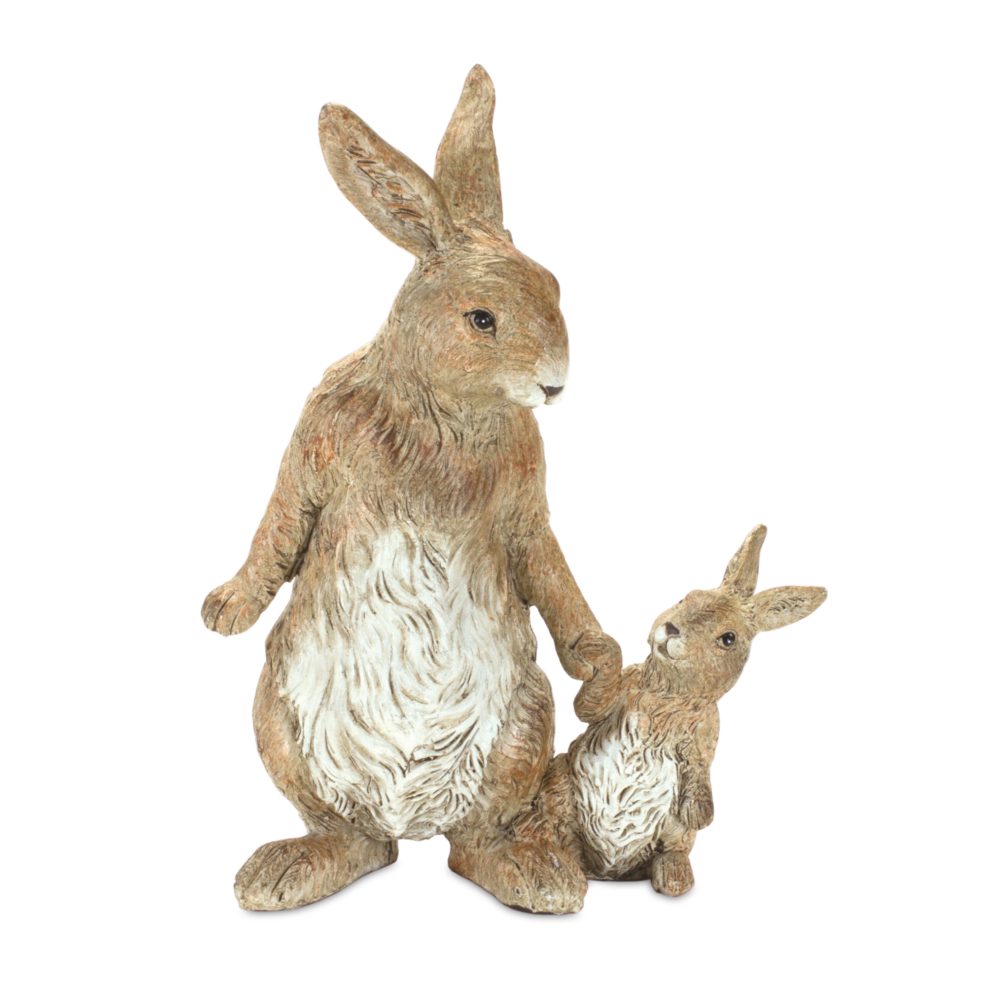 Rabbit with Bunny (Set of 2) 5"L x 7"H Resin - Image 2
