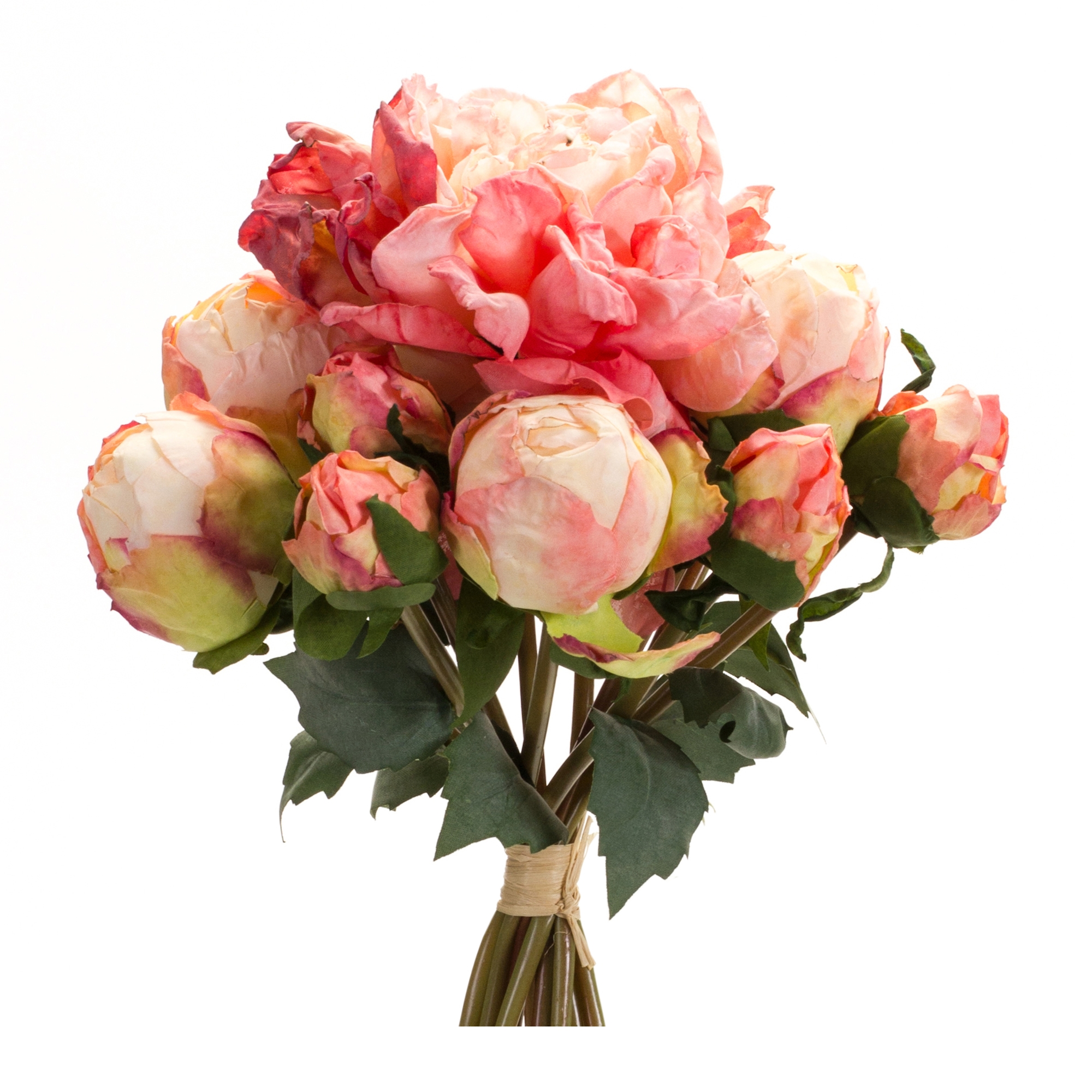 Peony Bouquet (Set of 6) 16"H Polyester - Image 2