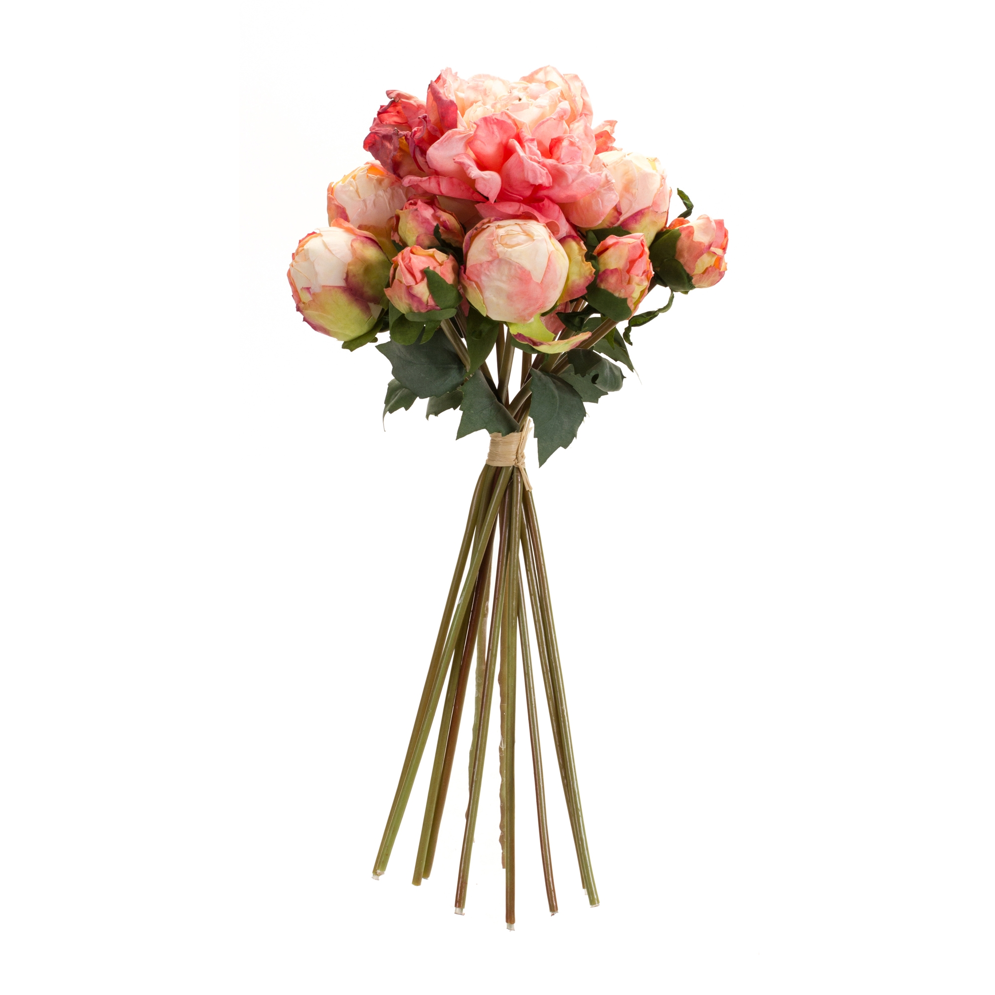 Peony Bouquet (Set of 6) 16"H Polyester - Image 3