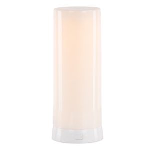 FIA Flame 3"D x 7.5"H Plastic WHITE 6 Hr Timer w/Remote USB Charging Cable Included