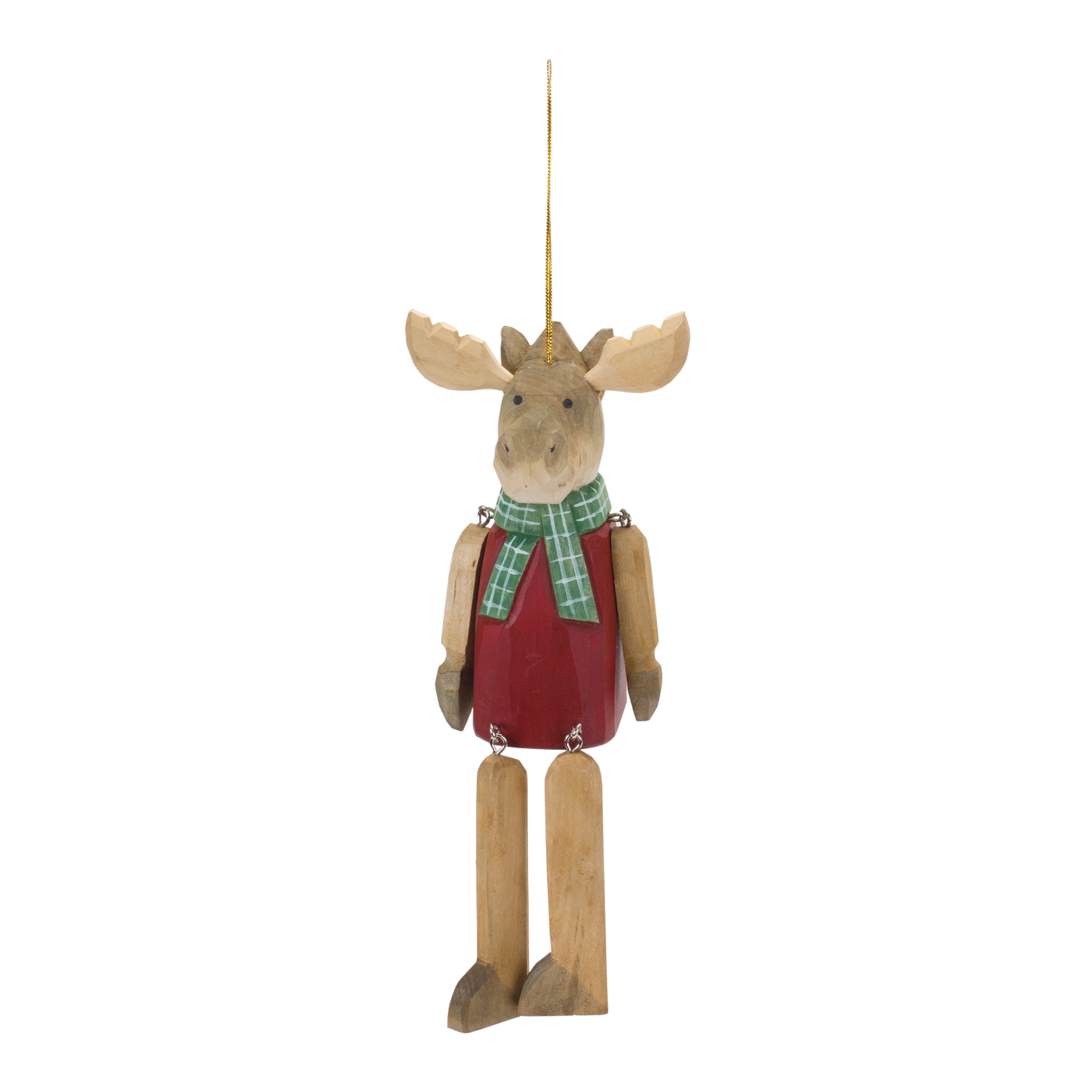 Moose Ornament (Set of 6) 9"H Wood - Image 2