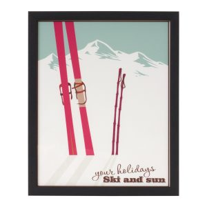 Ski and Sun Frame 9.75"L x 11.75"H Plastic/MDF