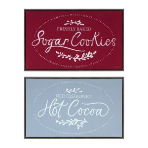 Cocoa and Cookies Frame (Set of 2) 15.5"L x 9.5"H Plastic/MDF
