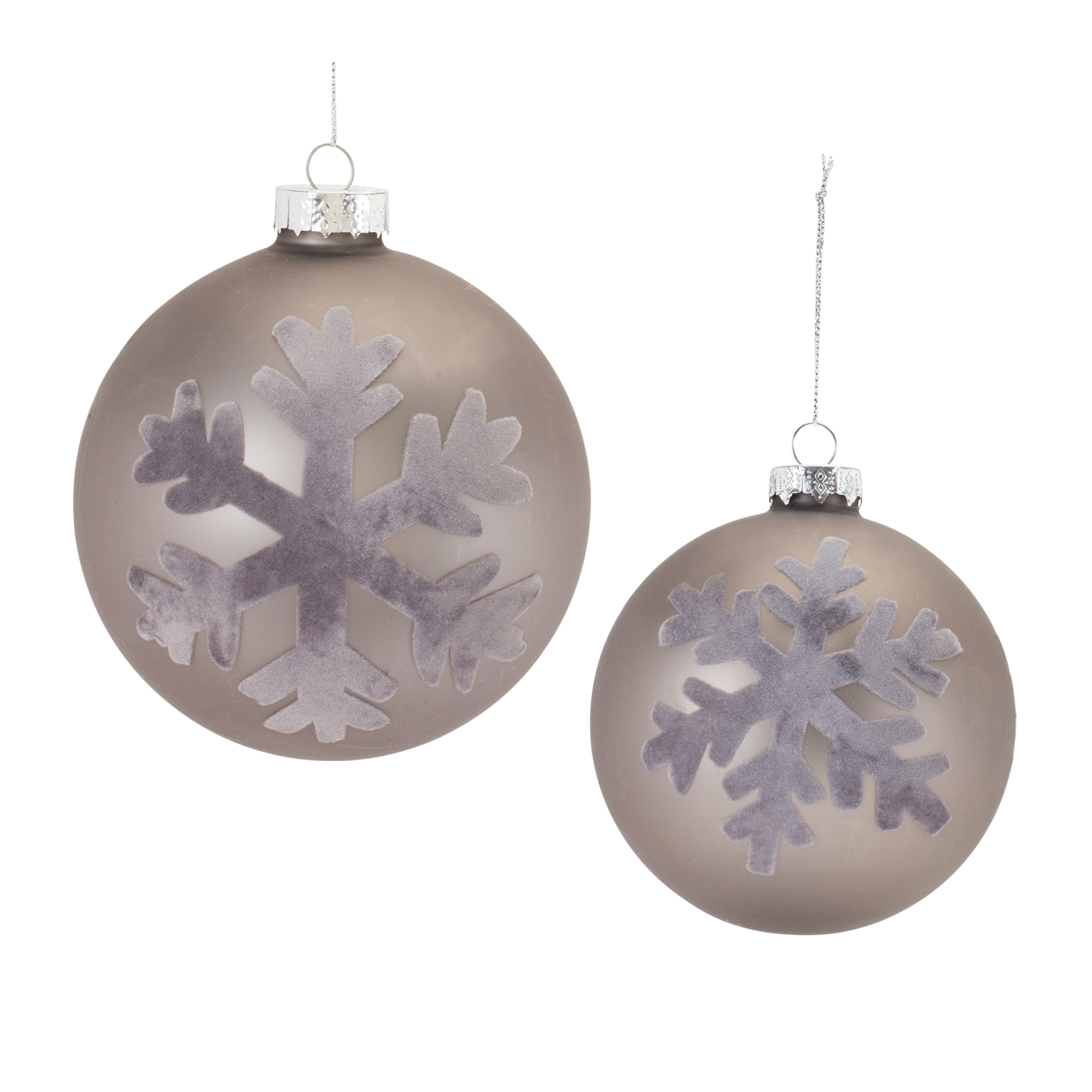 Ball Ornament (Set of 6) 4"D, 5"D Glass