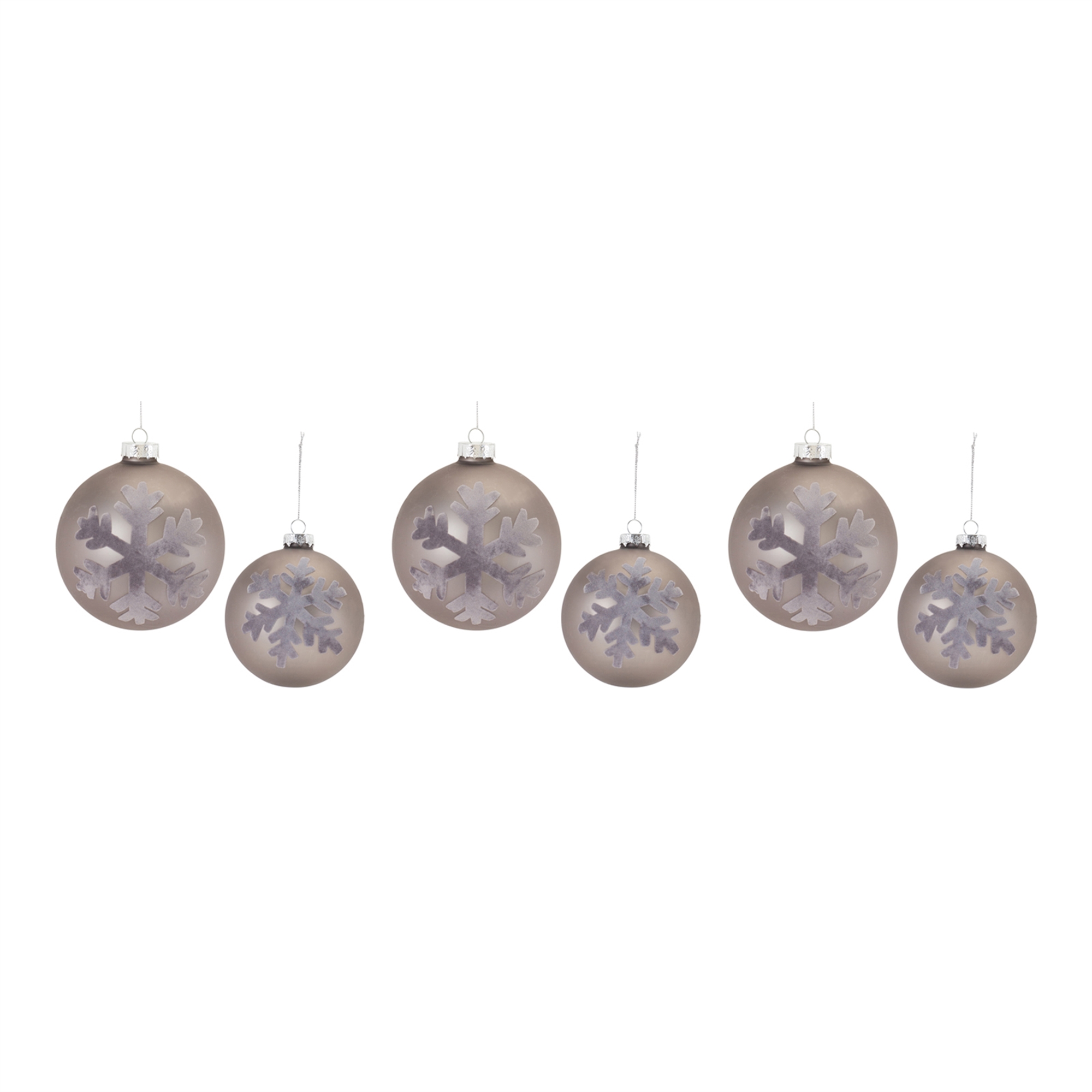 Ball Ornament (Set of 6) 4"D, 5"D Glass - Image 5